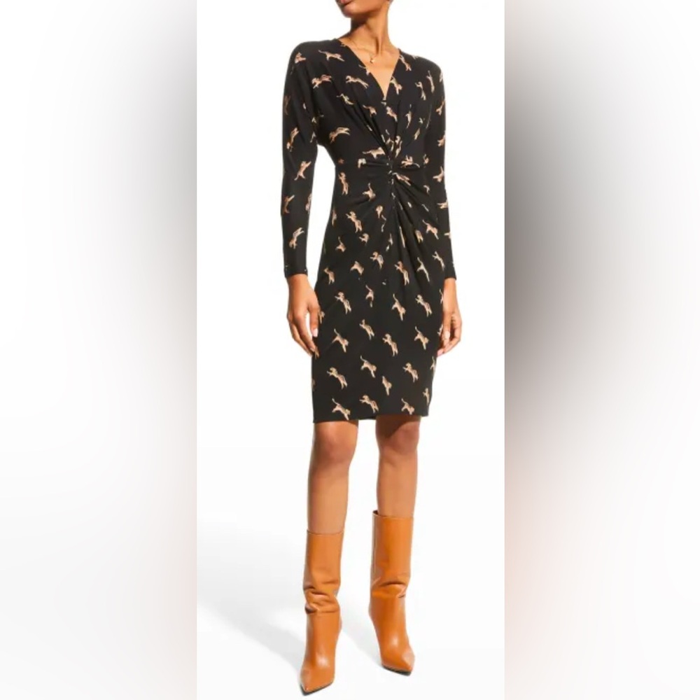 DVF Miley dress with sprinting tiger